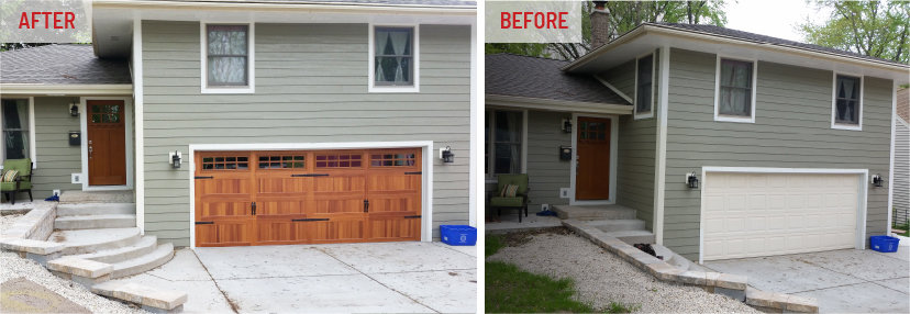Garage Door Before and After