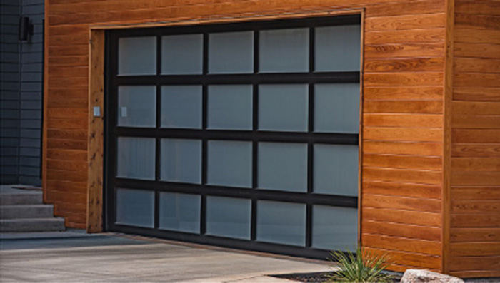 Glass Door With Panels